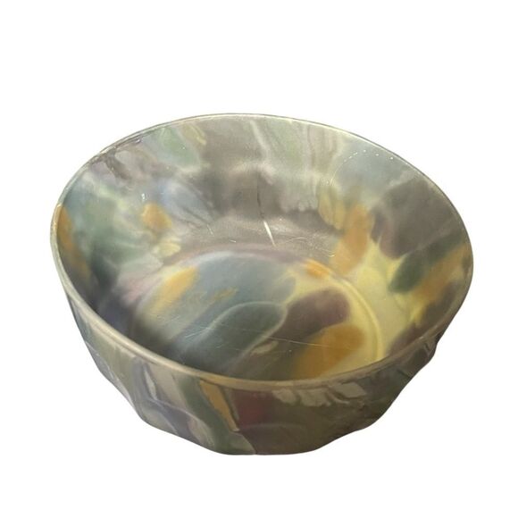 VINTAGE Arcoroc FRANCE Rare Design  GLASS Salad SERVING BOWL 8 3/4" Wide - Picture 4 of 5